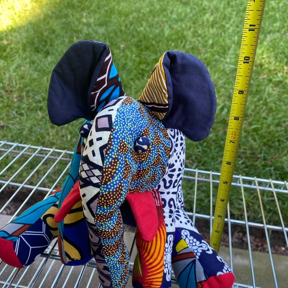 Colorful Patterned Elephant Plush - Picture 6 of 7